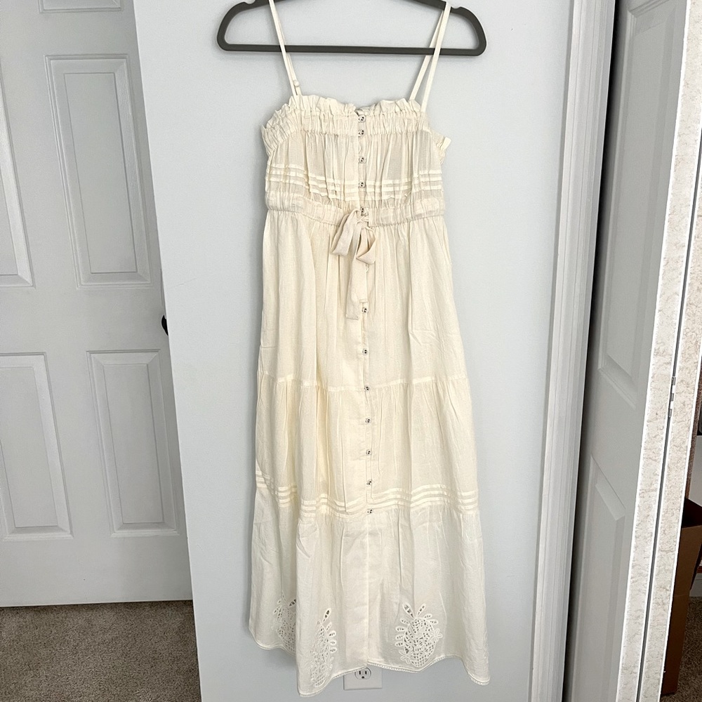 NWT Cleobella Isabel Ankle Dress - Ivory - XS